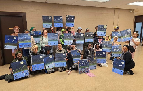 MGT Khadyjah Karriem of Chester, Pa hosting "painting with a sis" event