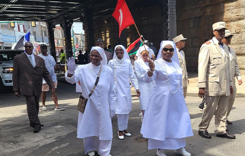 MGT of MM 102 walking in Chester, Pa Father's Day Parada