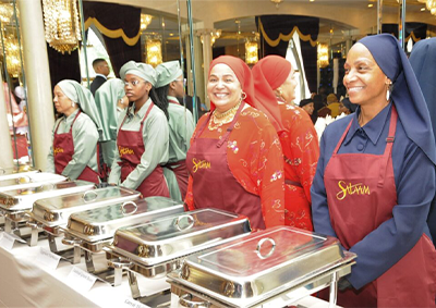 MGT employees at Salam Restaurant waiting to serve customers